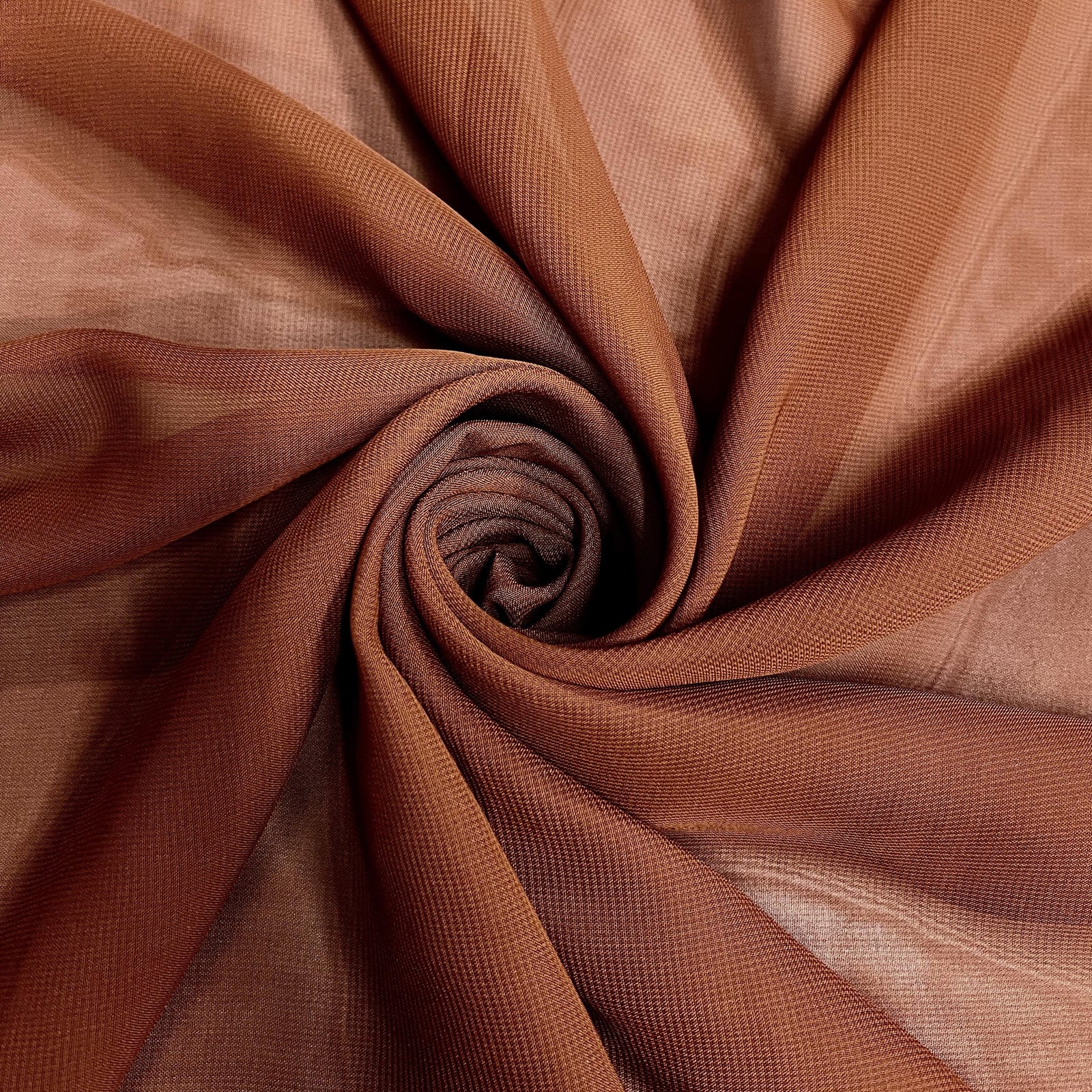 Danielle RUST Polyester Hi-Multi Chiffon Fabric by the Yard - 10075