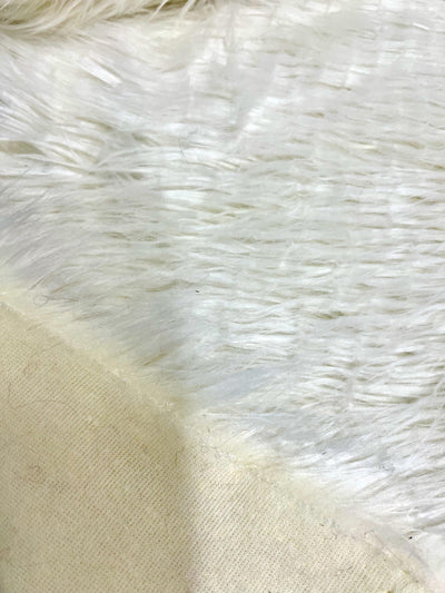 Eden IVORY WAVY CURLY Shaggy Long Pile Soft Faux Fur Fabric for Fursuit, Cosplay Costume, Photo Prop, Trim, Throw Pillow, Crafts