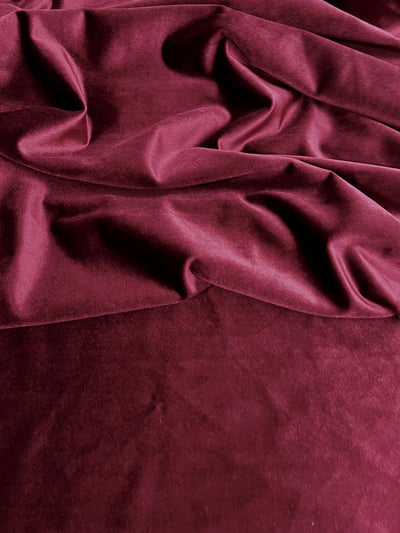 Contessa BURGUNDY Plush Non-Stretch Velvet Fabric for Apparel, Costumes, Curtains, Chair/Throw Pillow Cover, Crafts