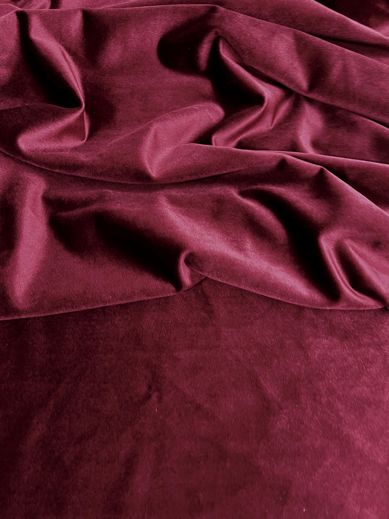 Contessa BURGUNDY Plush Non-Stretch Velvet Fabric for Apparel, Costumes, Curtains, Chair/Throw Pillow Cover, Crafts