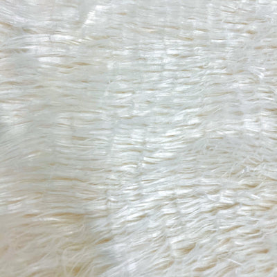 Eden IVORY WAVY CURLY Shaggy Long Pile Soft Faux Fur Fabric for Fursuit, Cosplay Costume, Photo Prop, Trim, Throw Pillow, Crafts
