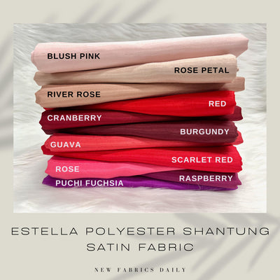 Estella Shantung Satin Fabric for Wedding/Bridal Dresses, Gowns, Lining, Party Decorations, Costumes, Crafts