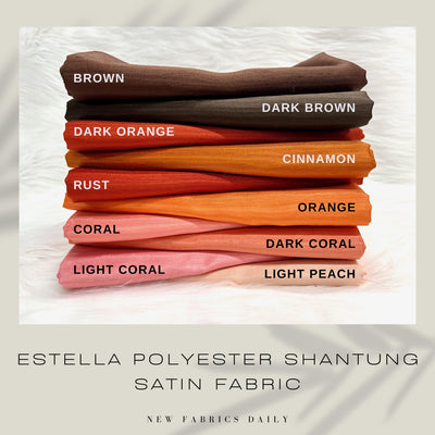 Estella Shantung Satin Fabric for Wedding/Bridal Dresses, Gowns, Lining, Party Decorations, Costumes, Crafts