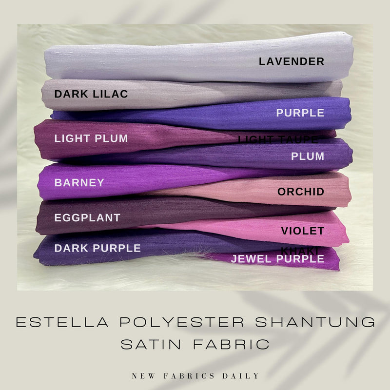 Estella Shantung Satin Fabric for Wedding/Bridal Dresses, Gowns, Lining, Party Decorations, Costumes, Crafts