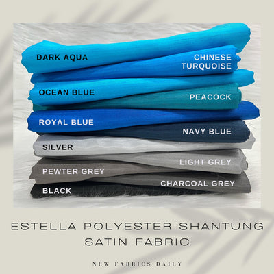 Estella Shantung Satin Fabric for Wedding/Bridal Dresses, Gowns, Lining, Party Decorations, Costumes, Crafts