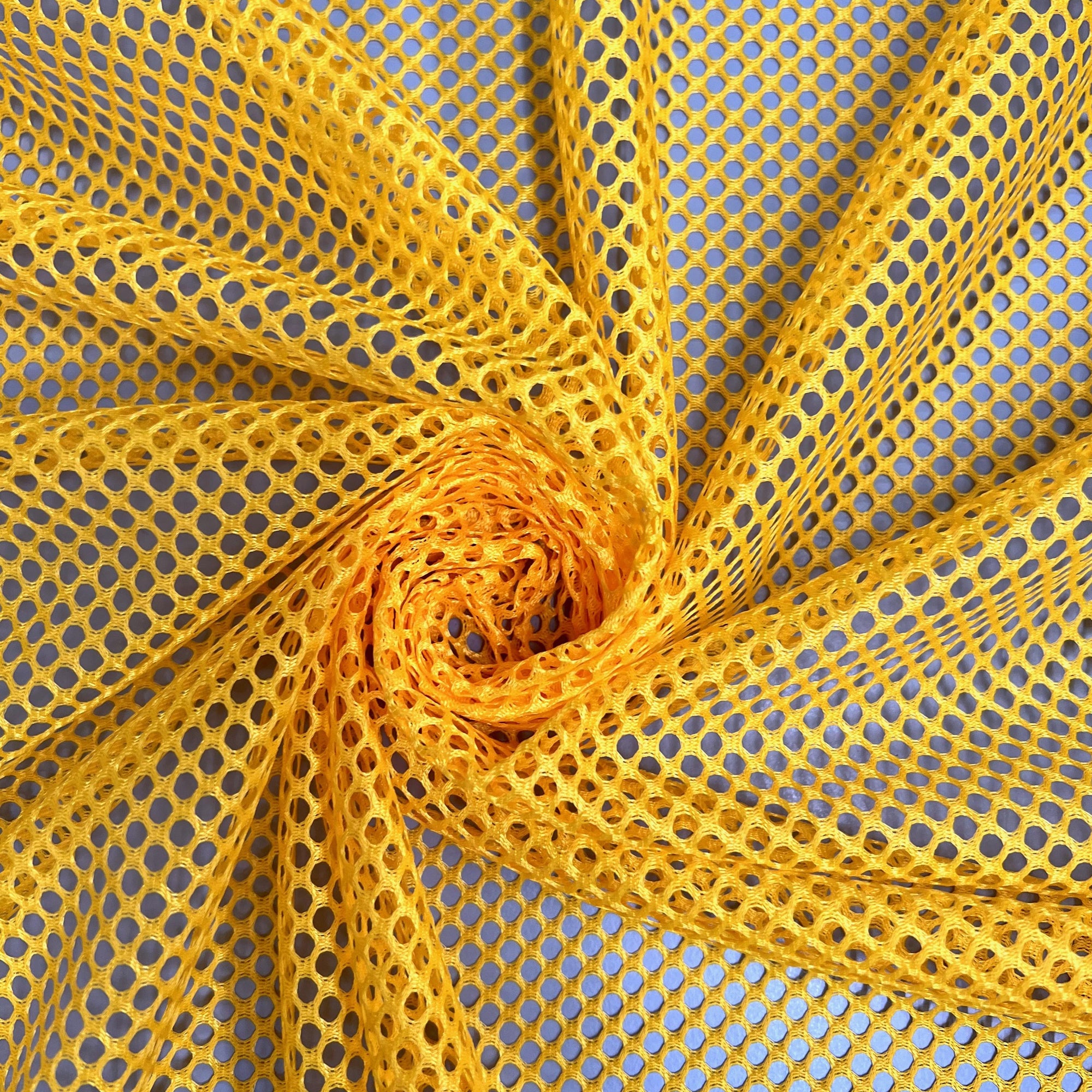 Mallory YELLOW GOLD Polyester King Mesh Knit Fabric by the Yard - 10111