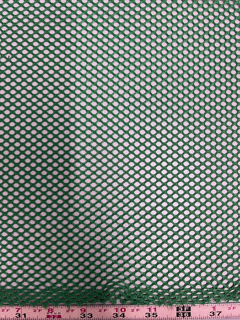 Mallory GREEN Polyester King Mesh Knit Fabric by the Yard - 10111
