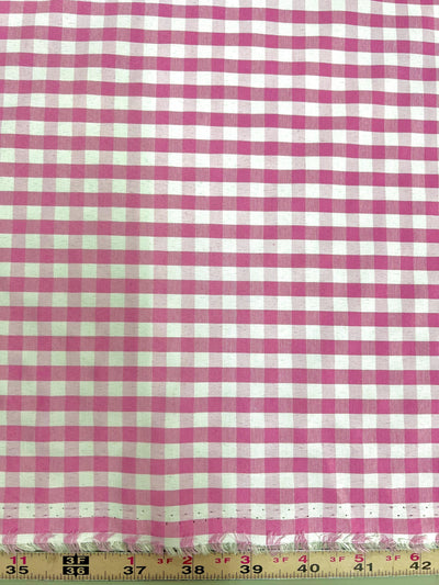Carly LIGHT PINK Mini Checkered Gingham Poly Cotton Fabric by the Yard - 10114