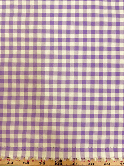 Carly LAVENDER Mini Checkered Gingham Poly Cotton Fabric by the Yard - 10114