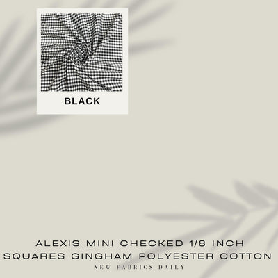 Alexis Mini Checked 1/8 Inch Gingham Poly Cotton Fabric