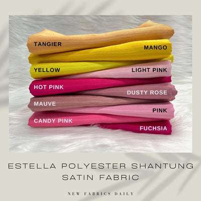 Estella Shantung Satin Fabric for Wedding/Bridal Dresses, Gowns, Lining, Party Decorations, Costumes, Crafts
