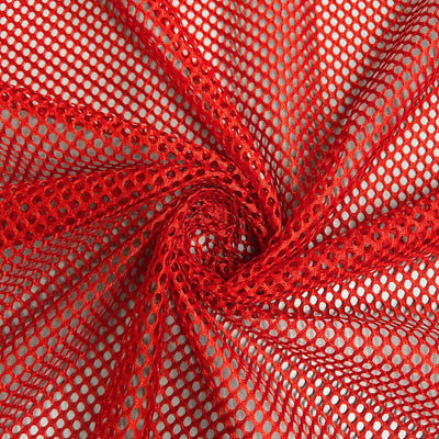 Mallory RED Polyester King Mesh Knit Fabric by the Yard - 10111