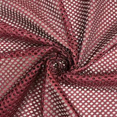 Mallory BURGUNDY Polyester King Mesh Knit Fabric by the Yard - 10111
