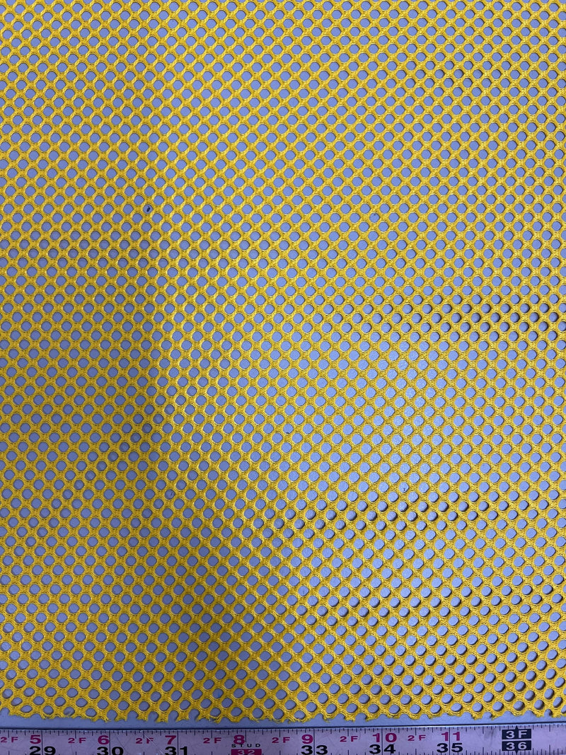 Mallory YELLOW GOLD Polyester King Mesh Knit Fabric by the Yard - 10111