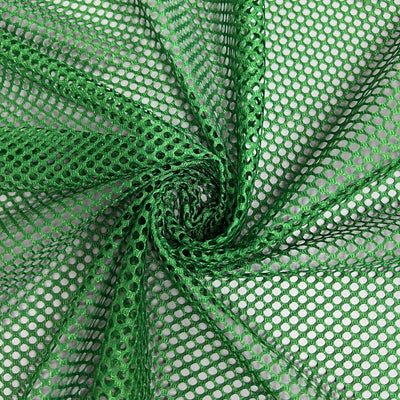 Mallory GREEN Polyester King Mesh Knit Fabric by the Yard - 10111