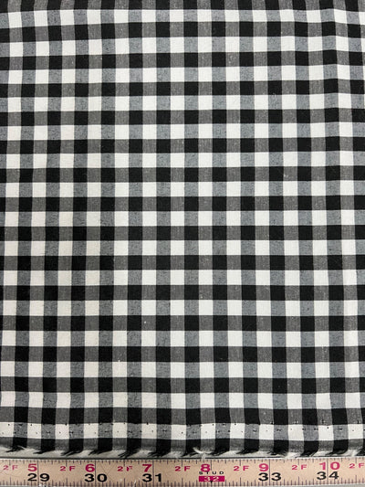 Carly BLACK Mini Checkered Gingham Poly Cotton Fabric by the Yard - 10114