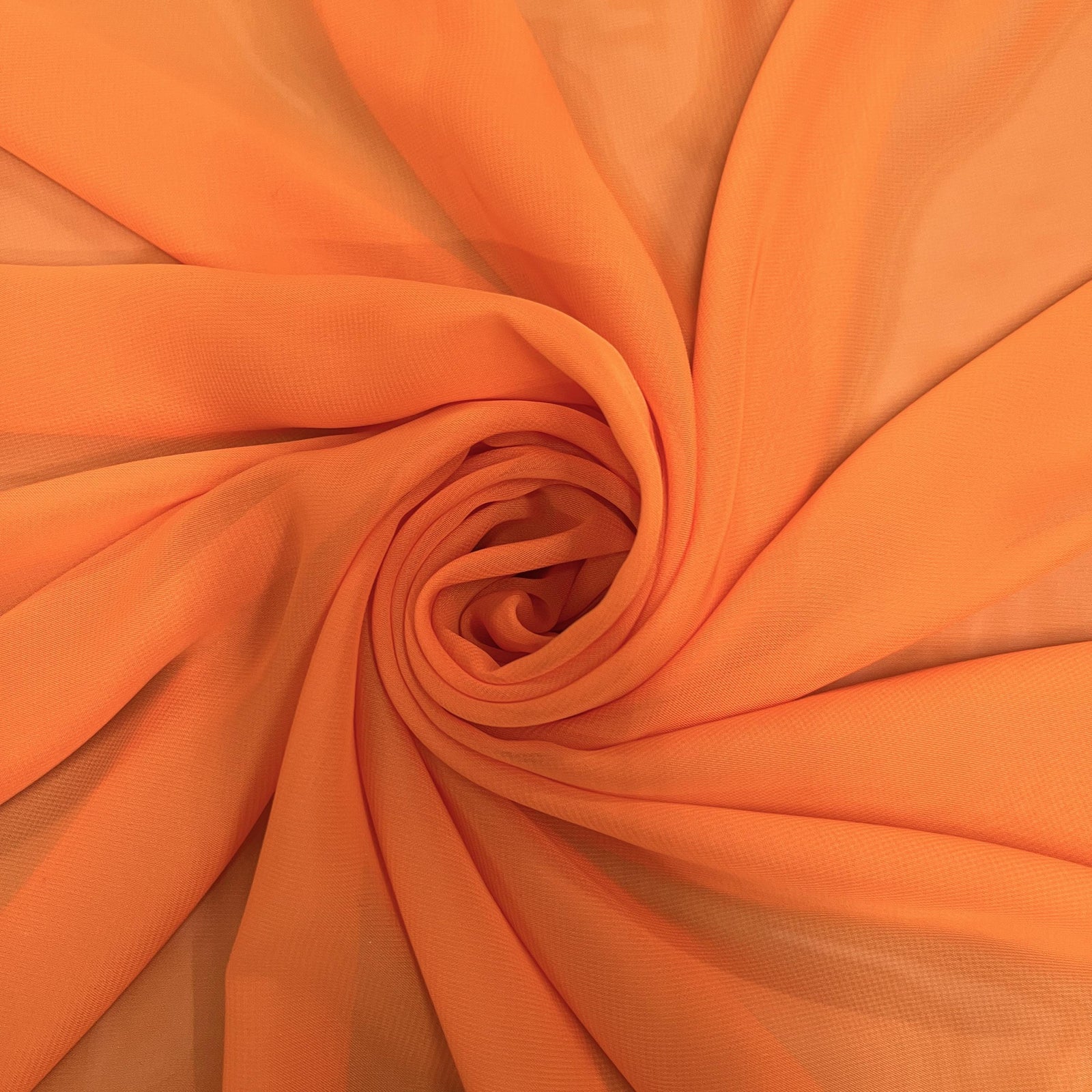 Danielle ORANGE Polyester Hi-Multi Chiffon Fabric by the Yard - 10075