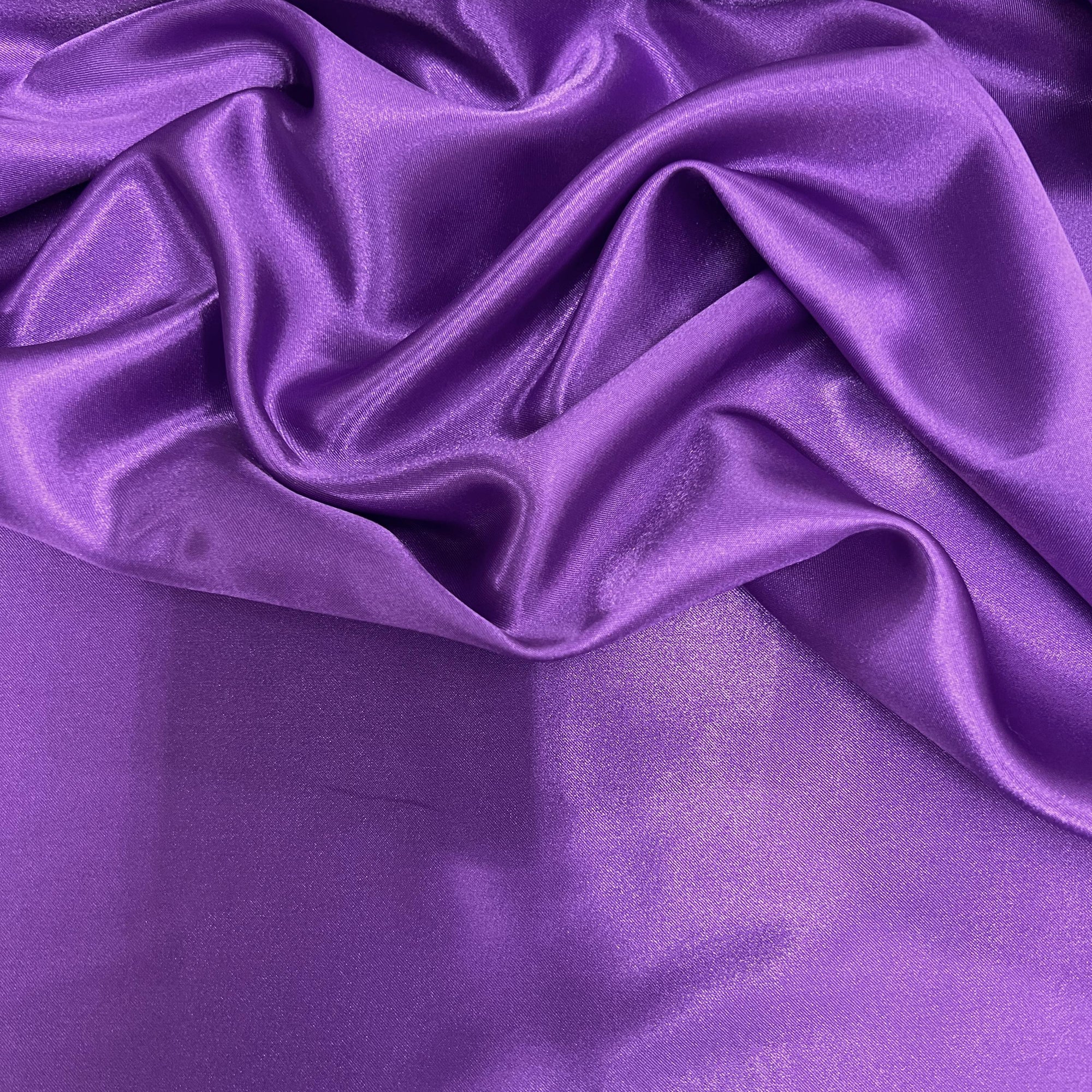 Mara VIOLET Polyester Charmeuse Satin Fabric by the Yard for Bridal Dresses, Gowns, Clothes,  Lining, Party Decorations, Costumes, Crafts