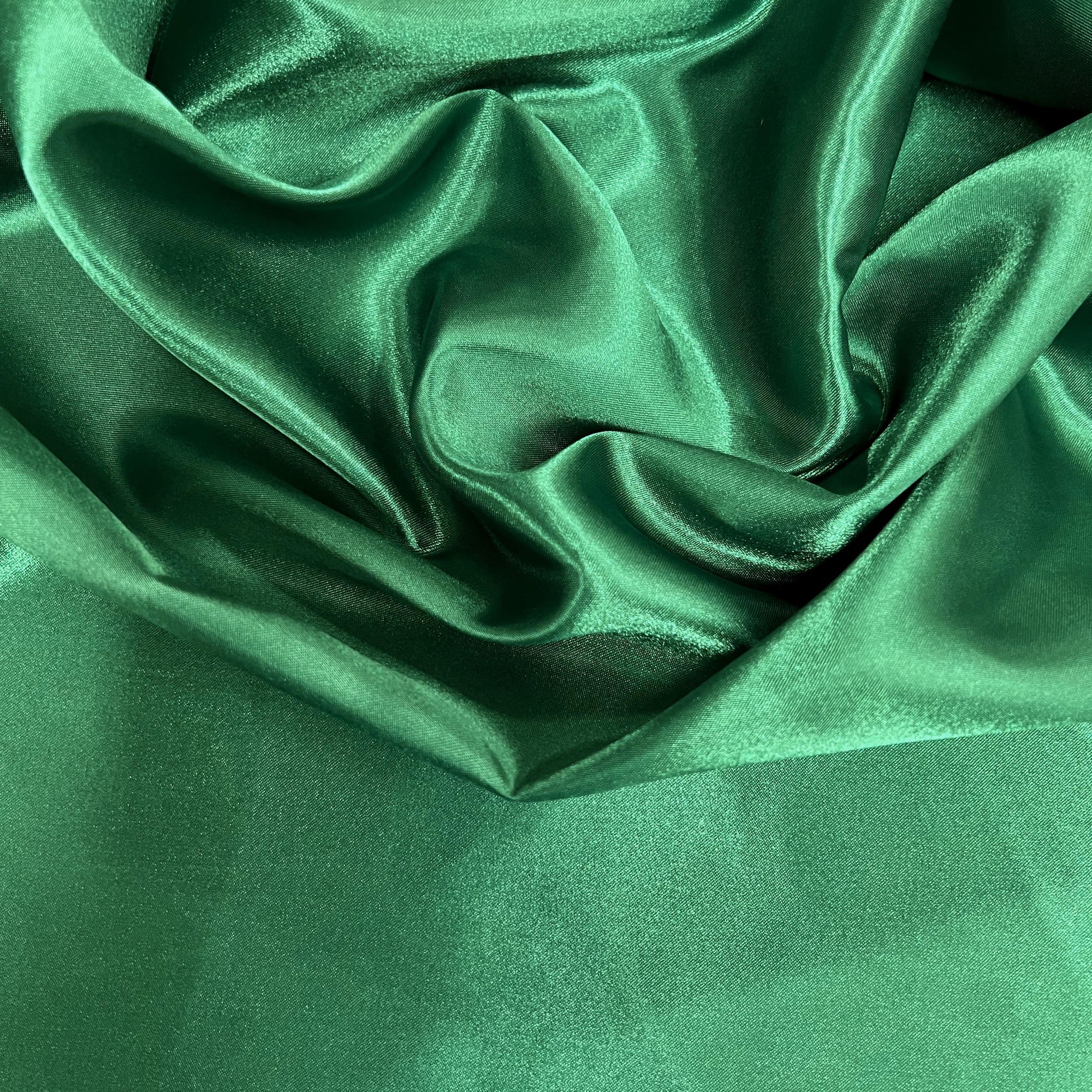 Mara HUNTER GREEN Polyester Charmeuse Satin Fabric by the Yard for Bridal Dresses, Gowns, Clothes, Lining, Party Decor, Costumes, Crafts