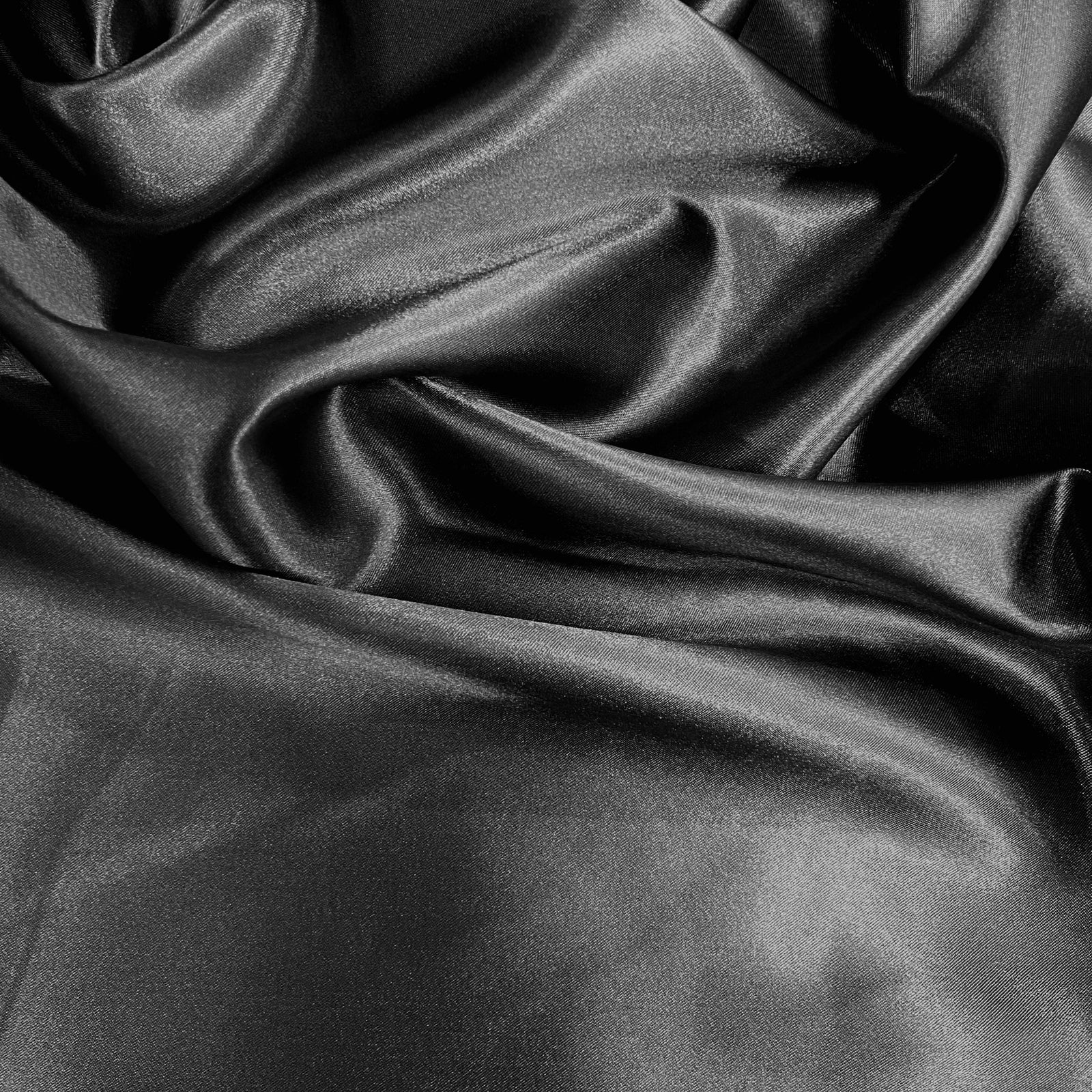 Mara CHARCOAL GREY Polyester Charmeuse Satin Fabric by the Yard for Bridal Dresses, Gowns, Clothes, Lining, Party Decor, Costumes, Crafts