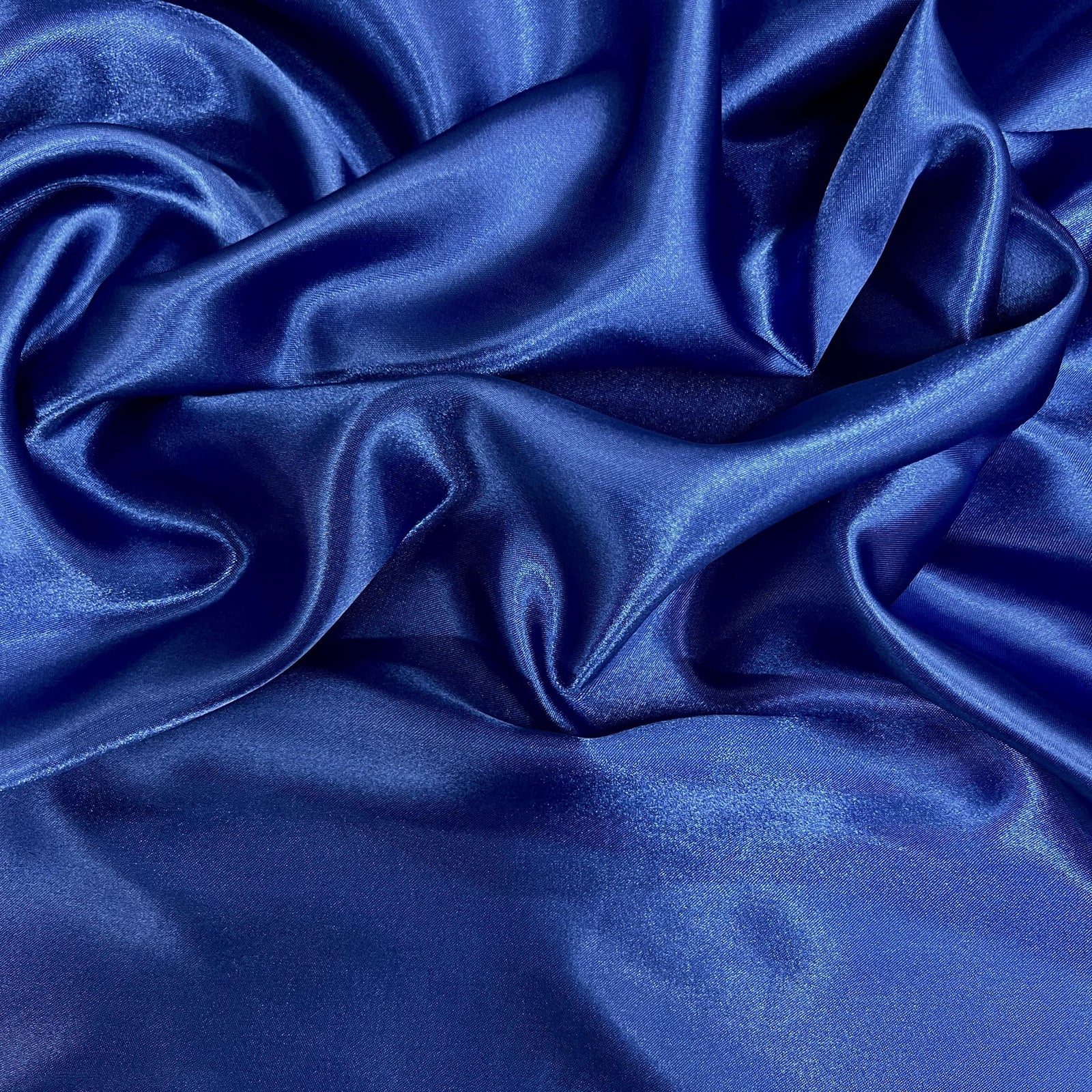 Mara ROYAL BLUE Polyester Charmeuse Satin Fabric by the Yard for Bridal Dresses, Gowns, Clothes,  Lining, Party Decor, Costumes, Crafts