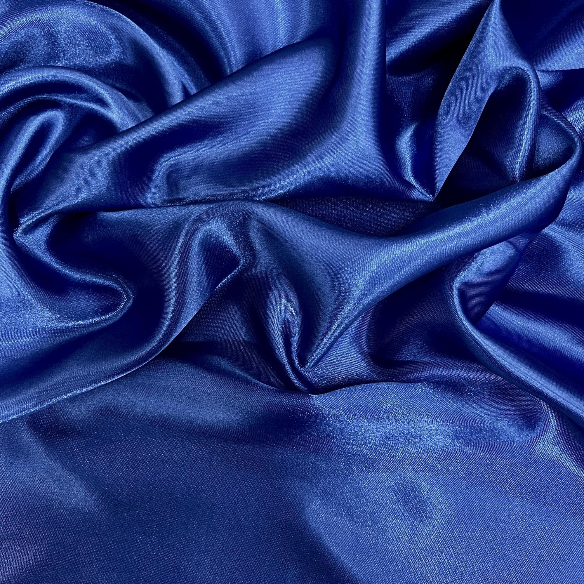 Mara ROYAL BLUE Polyester Charmeuse Satin Fabric by the Yard for Bridal Dresses, Gowns, Clothes,  Lining, Party Decor, Costumes, Crafts