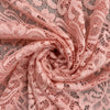 Elaine BLUSH PEACH Floral Scalloped Nylon Spandex Stretch Lace Light Weight Fabric for Clothes, Lingerie, Costumes, Decorations, Crafts