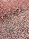 Elaine BLUSH PEACH Floral Scalloped Nylon Spandex Stretch Lace Light Weight Fabric for Clothes, Lingerie, Costumes, Decorations, Crafts