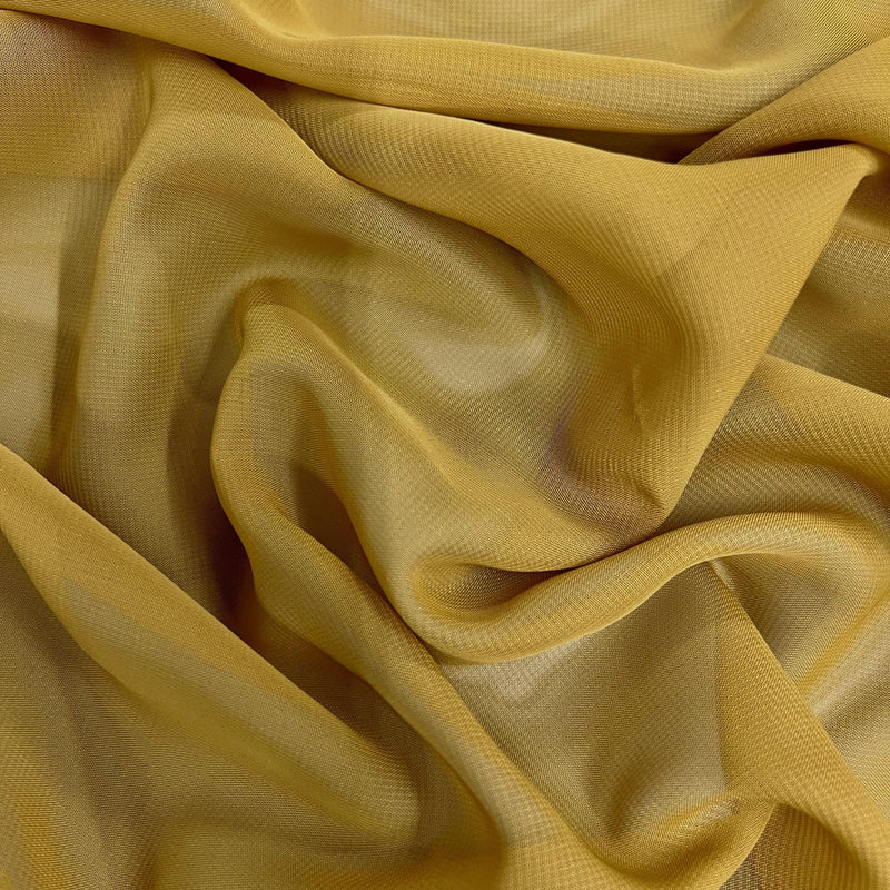 Danielle DARK MUSTARD Polyester Hi-Multi Chiffon Fabric by the Yard - 10075