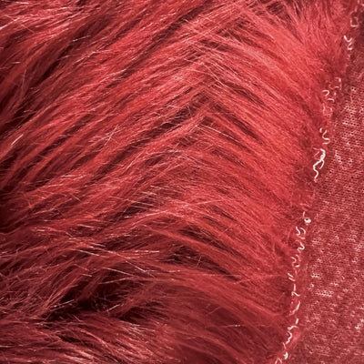 Eden BURGUNDY Shaggy Long Pile Soft Faux Fur Fabric for Fursuit, Cosplay Costume, Photo Prop, Trim, Throw Pillow, Crafts