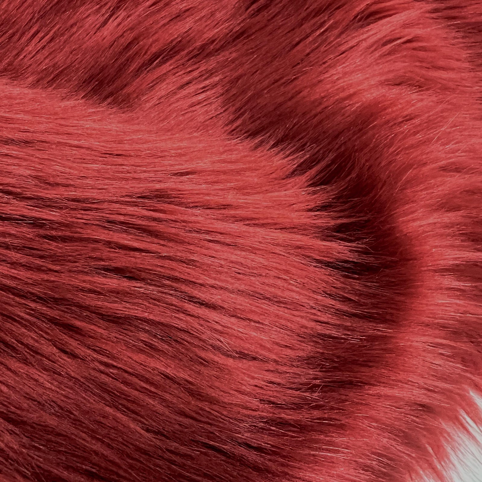 Eden BURGUNDY Shaggy Long Pile Soft Faux Fur Fabric for Fursuit, Cosplay Costume, Photo Prop, Trim, Throw Pillow, Crafts