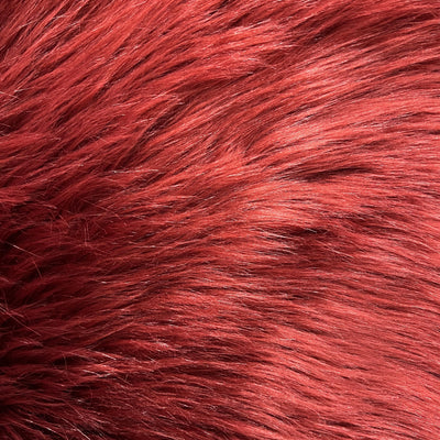 Eden BURGUNDY Shaggy Long Pile Soft Faux Fur Fabric for Fursuit, Cosplay Costume, Photo Prop, Trim, Throw Pillow, Crafts