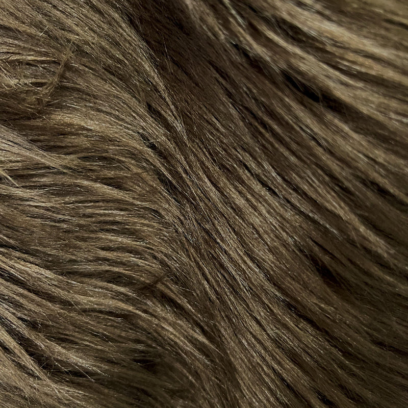 Eden DARK BROWN Shaggy Long Pile Soft Faux Fur Fabric for Fursuit, Cosplay Costume, Photo Prop, Trim, Throw Pillow, Crafts