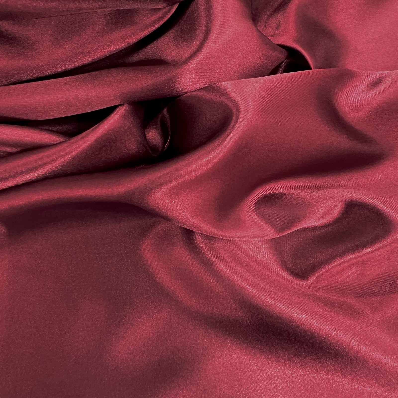 Mara BURGUNDY Polyester Charmeuse Satin Fabric by the Yard for Bridal Dresses, Gowns, Clothes, Lining, Party Decorations, Costumes, Crafts