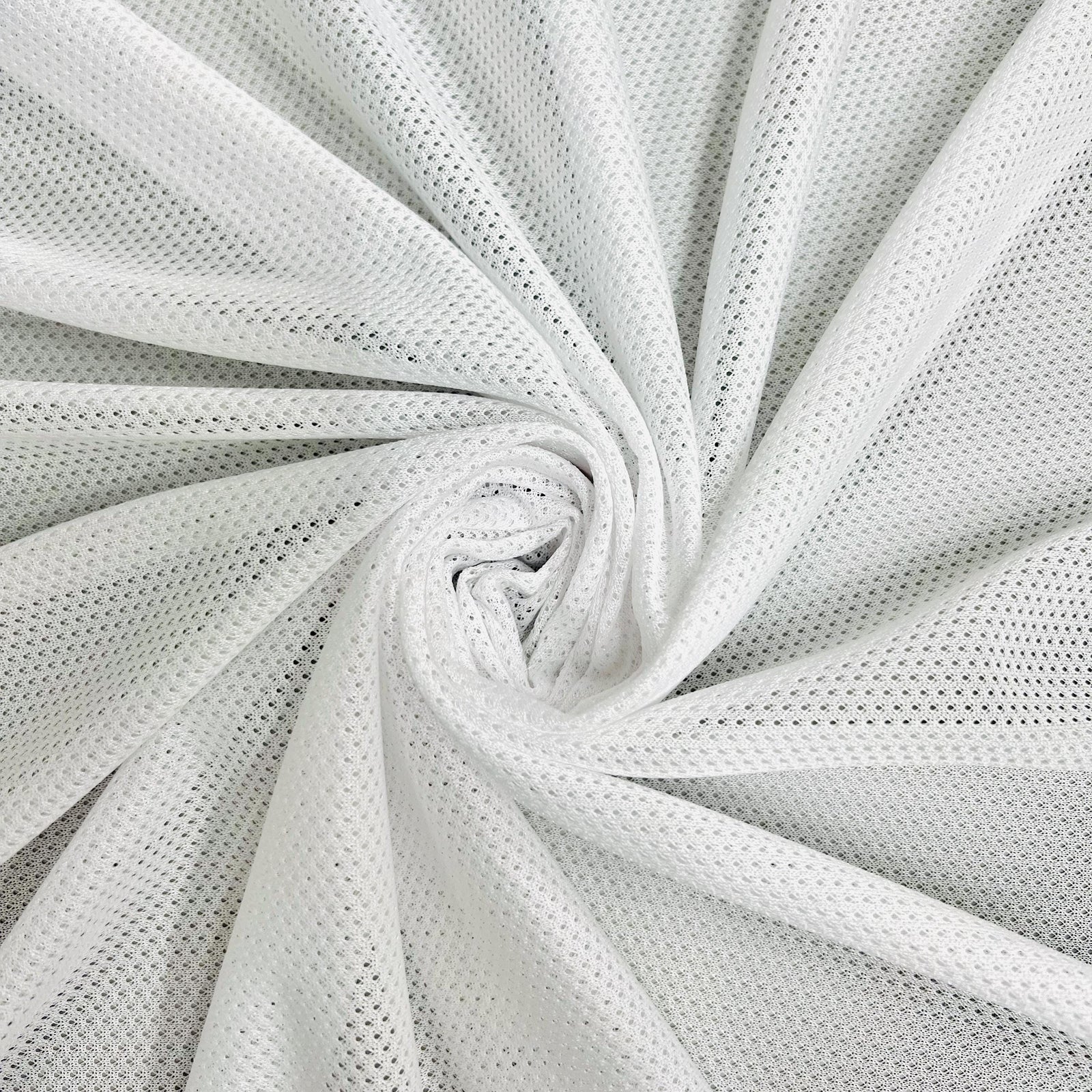 Brylee WHITE Polyester Micro Mesh Jersey Sports Mesh Knit Fabric by the Yard