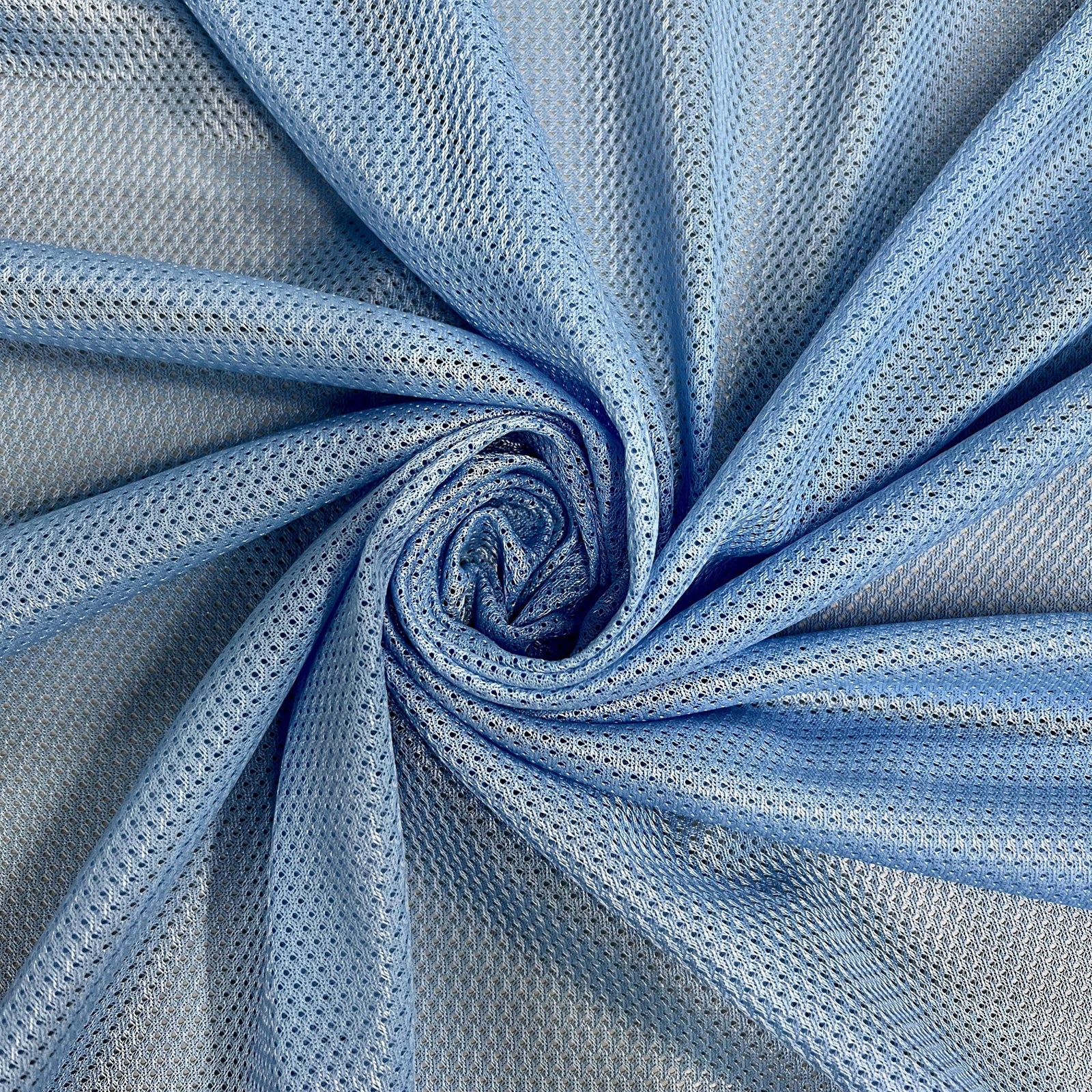 Brylee SKY BLUE Polyester Micro Mesh Jersey Sports Mesh Knit Fabric by the Yard