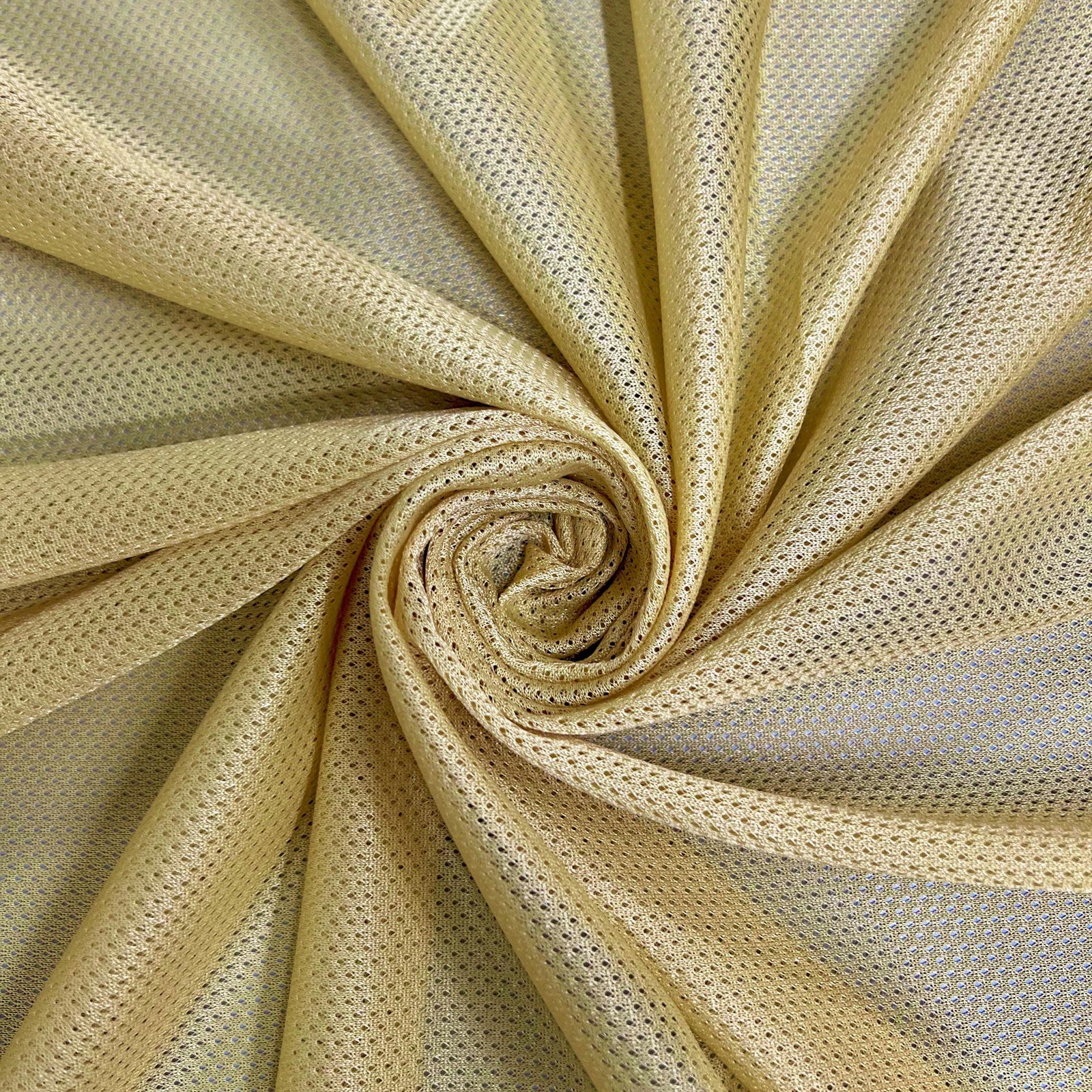Brylee LIGHT GOLD Polyester Micro Mesh Jersey Sports Mesh Knit Fabric by the Yard