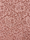 Elaine BLUSH PEACH Floral Scalloped Nylon Spandex Stretch Lace Light Weight Fabric for Clothes, Lingerie, Costumes, Decorations, Crafts