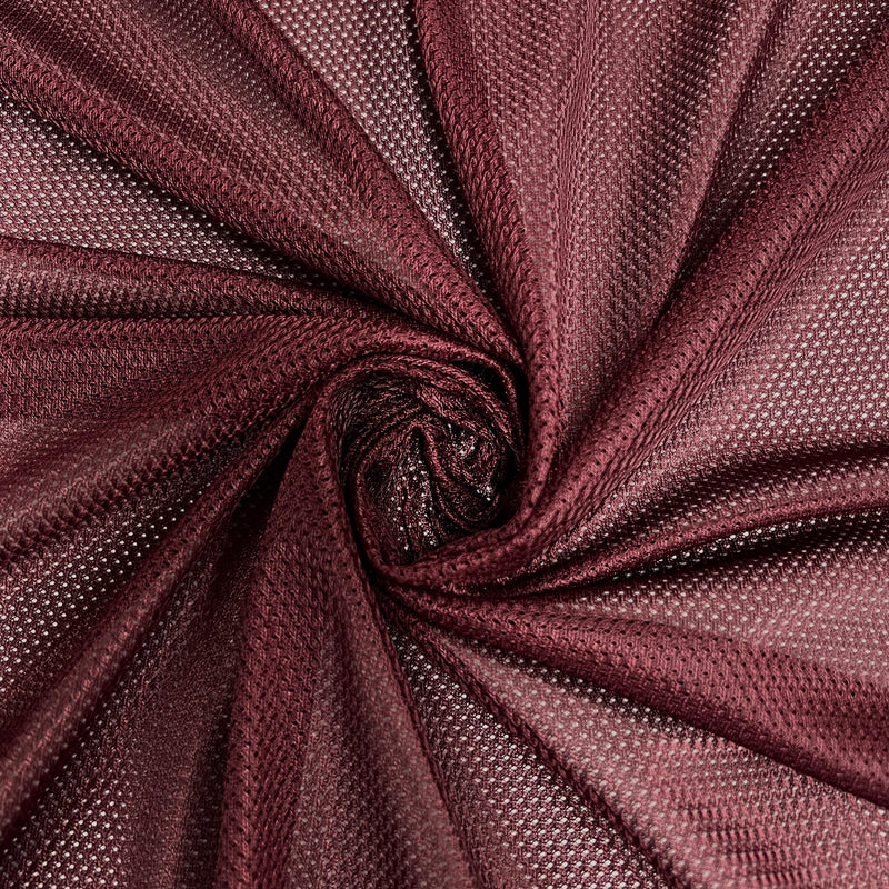 Brylee BURGUNDY Polyester Micro Mesh Jersey Sports Mesh Knit Fabric by the Yard