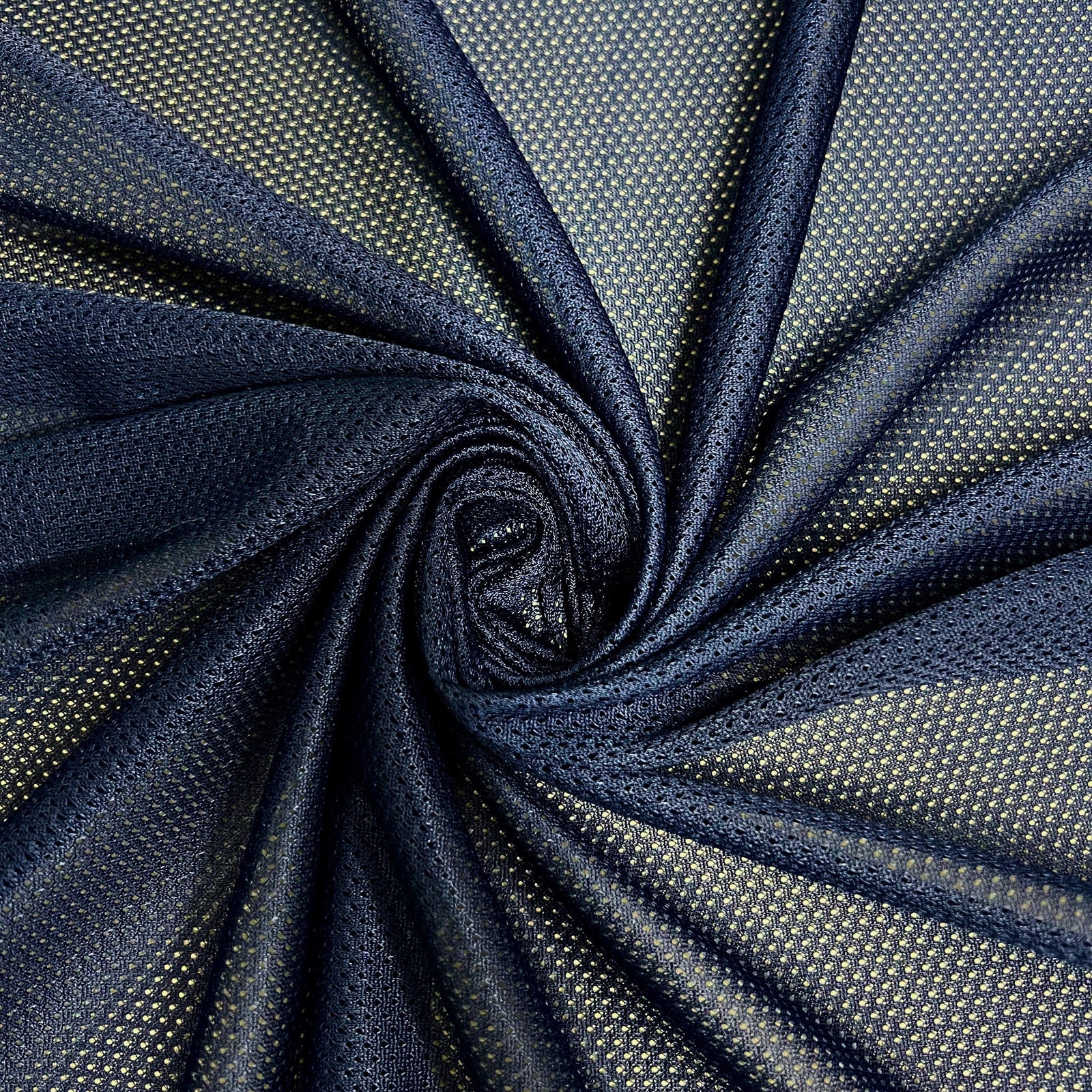 Brylee NAVY BLUE Polyester Micro Mesh Jersey Sports Mesh Knit Fabric by the Yard