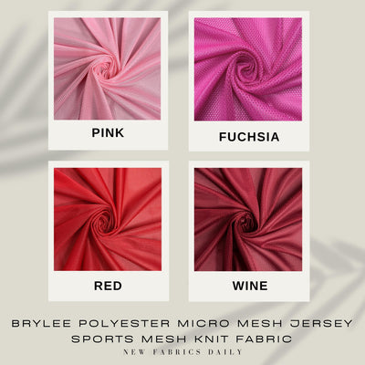 Brylee Polyester Micro Mesh Jersey Sports Mesh Knit Fabric