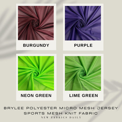 Brylee Polyester Micro Mesh Jersey Sports Mesh Knit Fabric