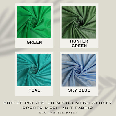 Brylee Polyester Micro Mesh Jersey Sports Mesh Knit Fabric