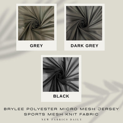 Brylee Polyester Micro Mesh Jersey Sports Mesh Knit Fabric