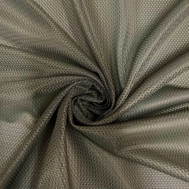 Brylee GREY Polyester Micro Mesh Jersey Sports Mesh Knit Fabric by the Yard