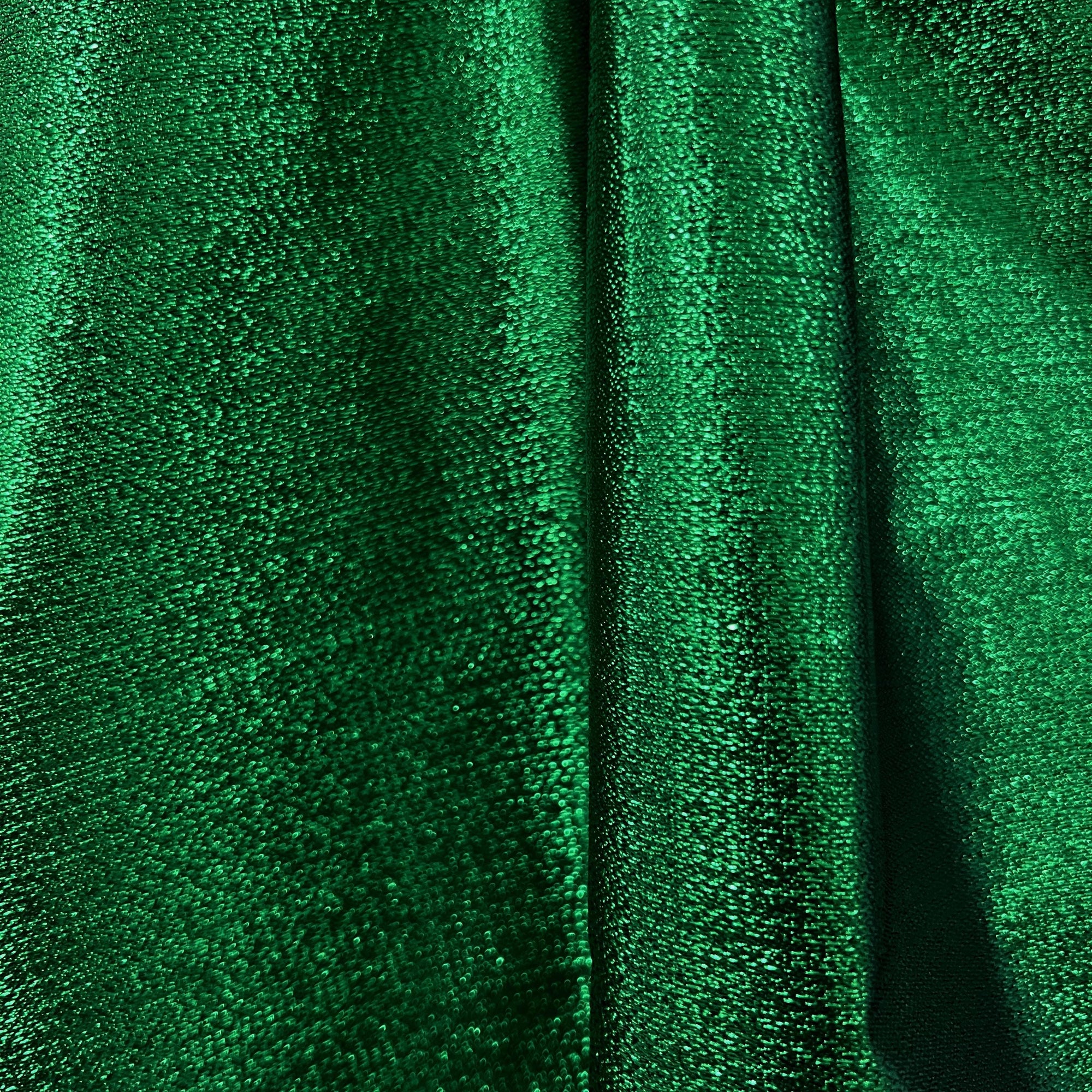 Kenzie GREEN Light Weight Lamé Fabric by the Yard  - 10059