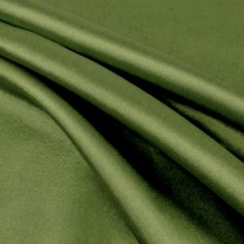 Payton LIGHT OLIVE Faux Silk Minimal Stretch Charmeuse Satin Fabric