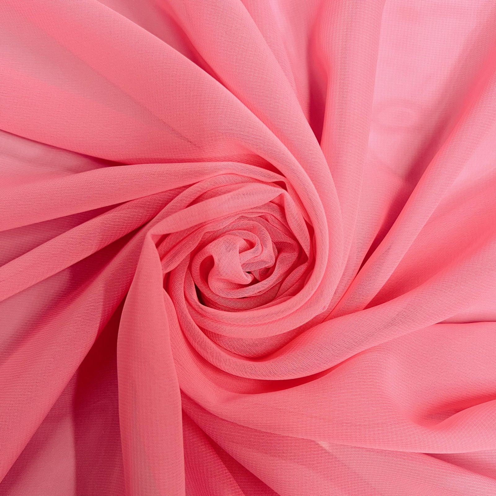 Danielle BUBBLEGUM PINK Polyester Hi-Multi Chiffon Fabric by the Yard - 10075