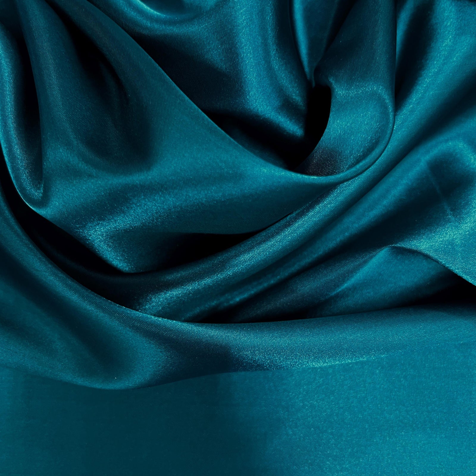 Mara DARK TEAL Polyester Charmeuse Satin Fabric by the Yard for Bridal Dresses, Gowns, Clothes, Lining, Party Decorations, Costumes, Crafts