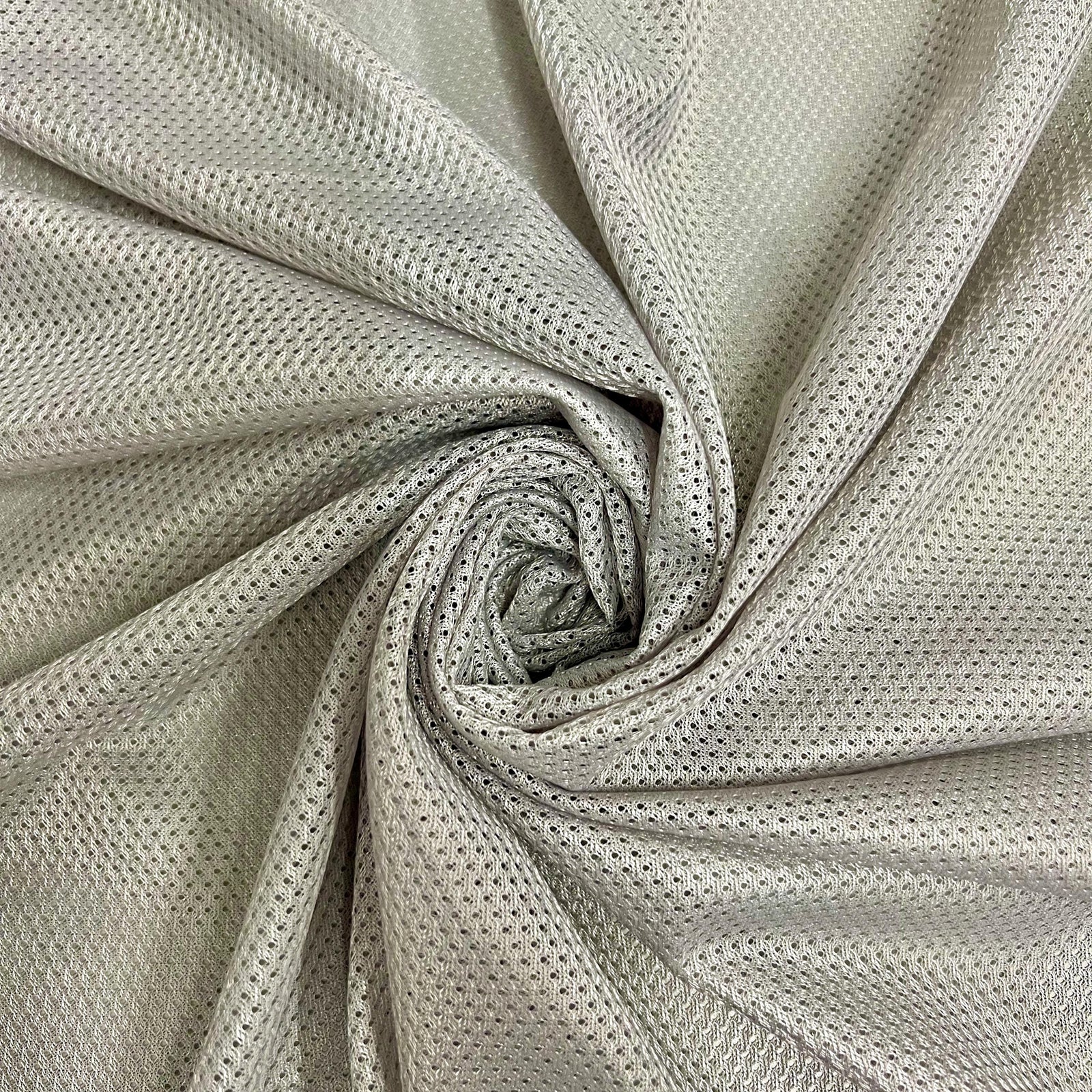 Brylee SILVER GREY Polyester Micro Mesh Jersey Sports Mesh Knit Fabric by the Yard